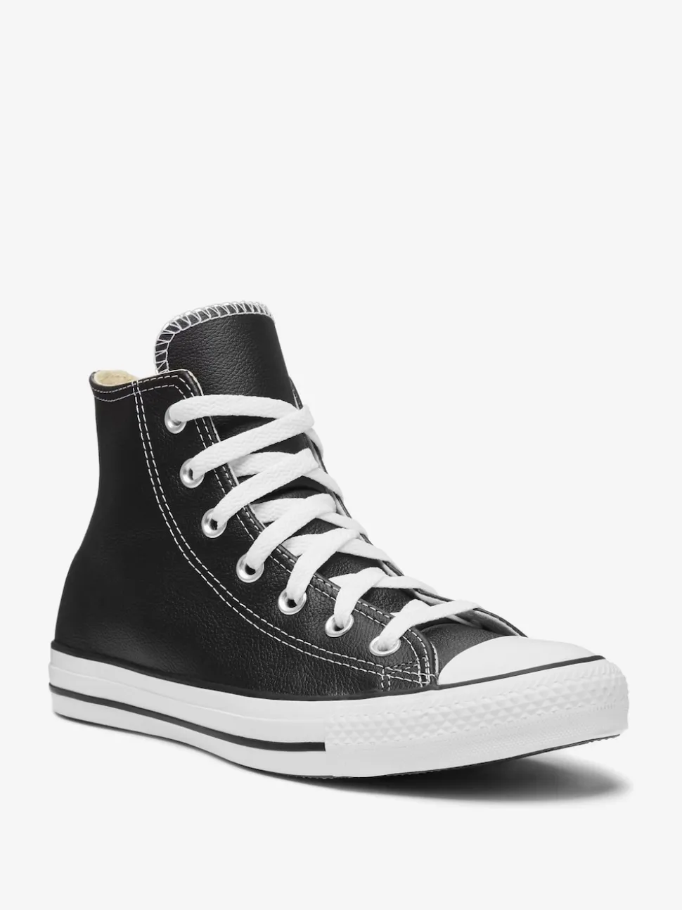 Converse Black Leather High Trainers
