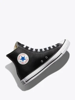 Converse Black Leather High Trainers