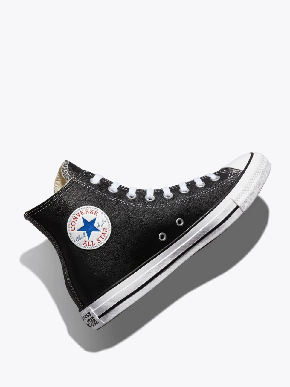 Converse Black Leather High Trainers