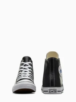 Converse Black Leather High Trainers