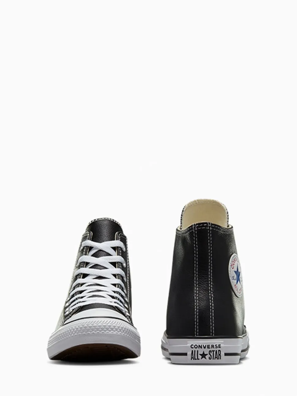 Converse Black Leather High Trainers
