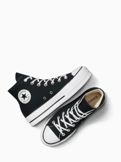 Converse Black Pale Platform Lift High Top Trainers