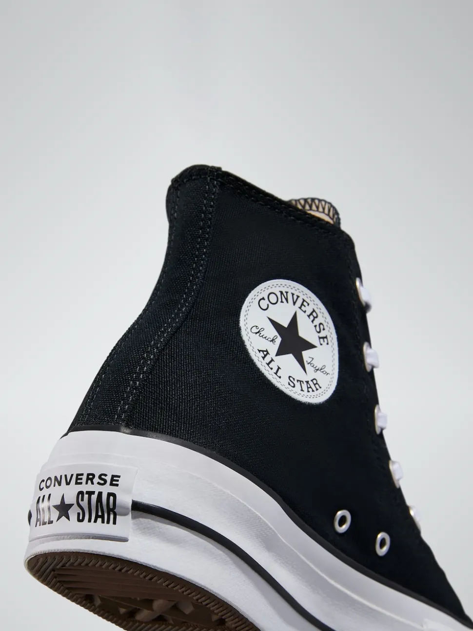 Converse Black Pale Platform Lift High Top Trainers