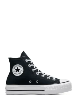 Converse Black Pale Platform Lift High Top Trainers