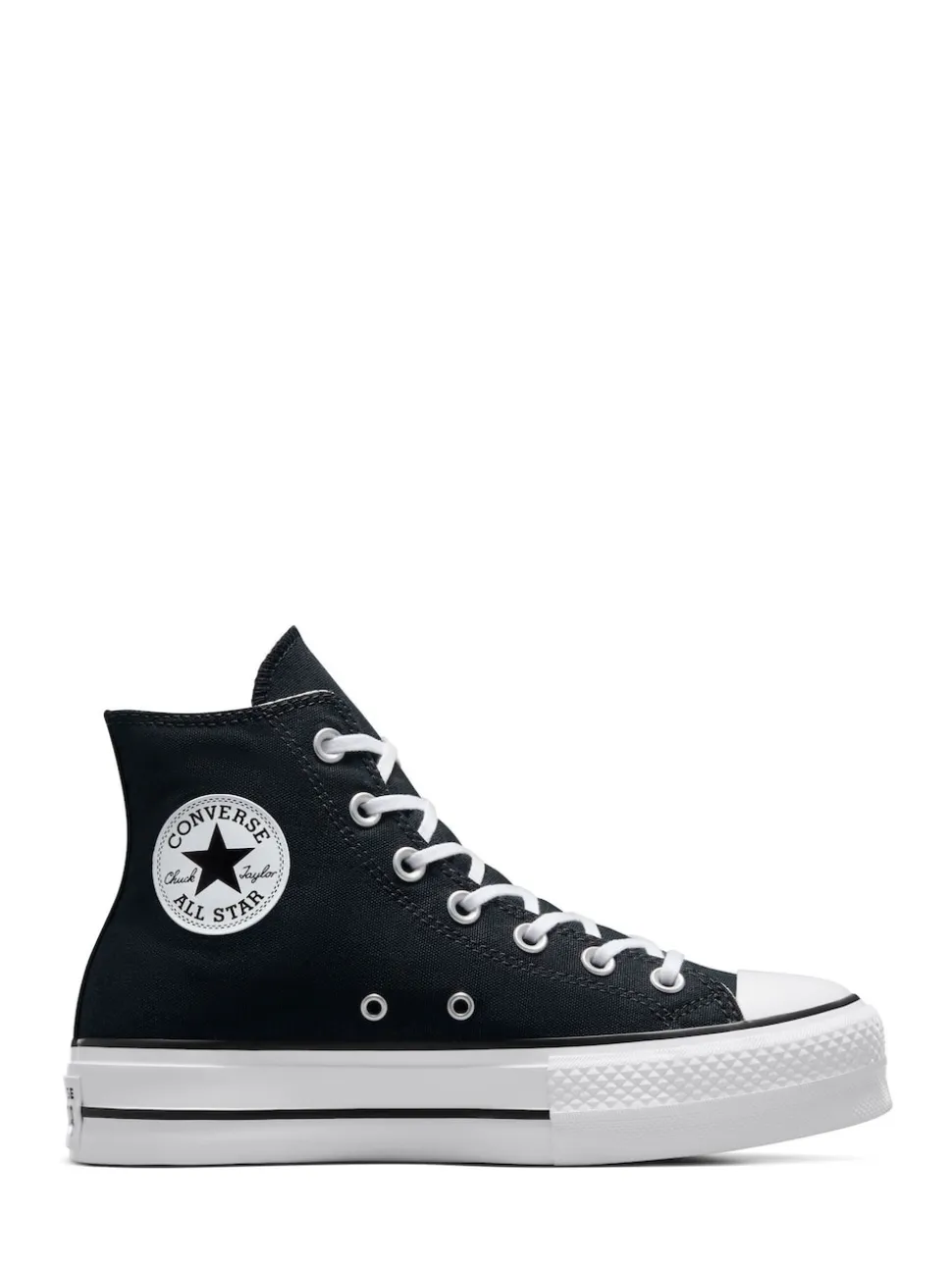 Converse Black Pale Platform Lift High Top Trainers