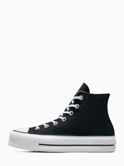 Converse Black Pale Platform Lift High Top Trainers