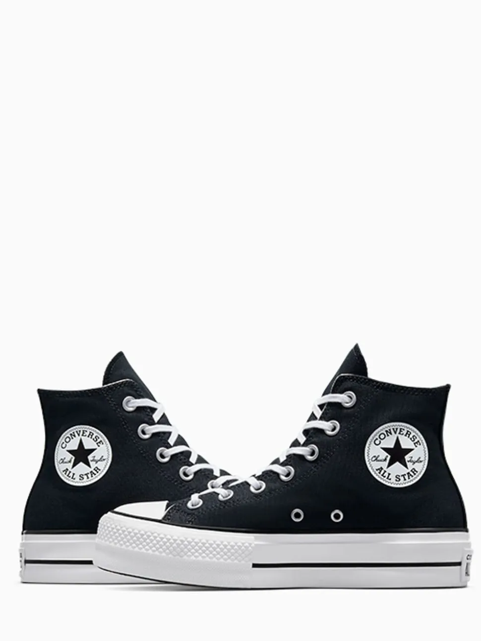 Converse Black Pale Platform Lift High Top Trainers