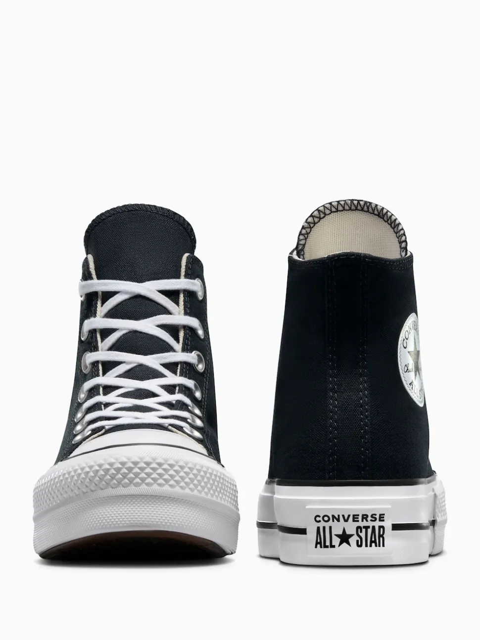 Converse Black Pale Platform Lift High Top Trainers
