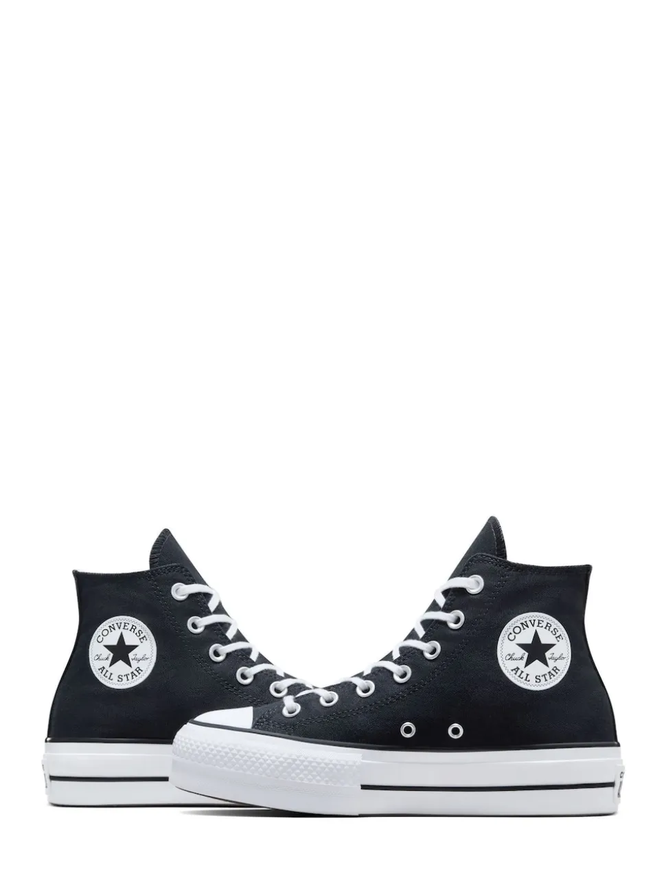Converse Black/White Chuck Taylor All Star Lift Wide Trainers