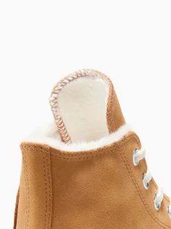 Converse Brown Chuck Taylor All Star Winter Luxe High Trainers