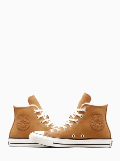 Converse Brown Chuck Taylor All Star Winter Luxe High Trainers