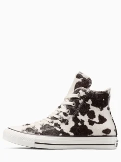 Converse Cow Brown Chuck Taylor Suede All Over High Trainers