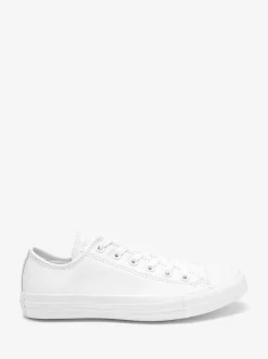 Converse White Chuck Taylor All Stars Leather Ox Trainers