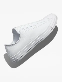 Converse White Chuck Taylor All Stars Leather Ox Trainers