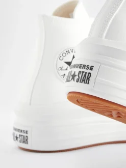 Converse White Chuck Taylor All Star Move Platform Leather