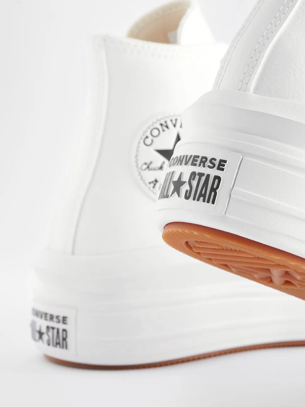 Converse White Chuck Taylor All Star Move Platform Leather