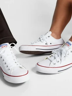 Converse White Leather Ox Trainers