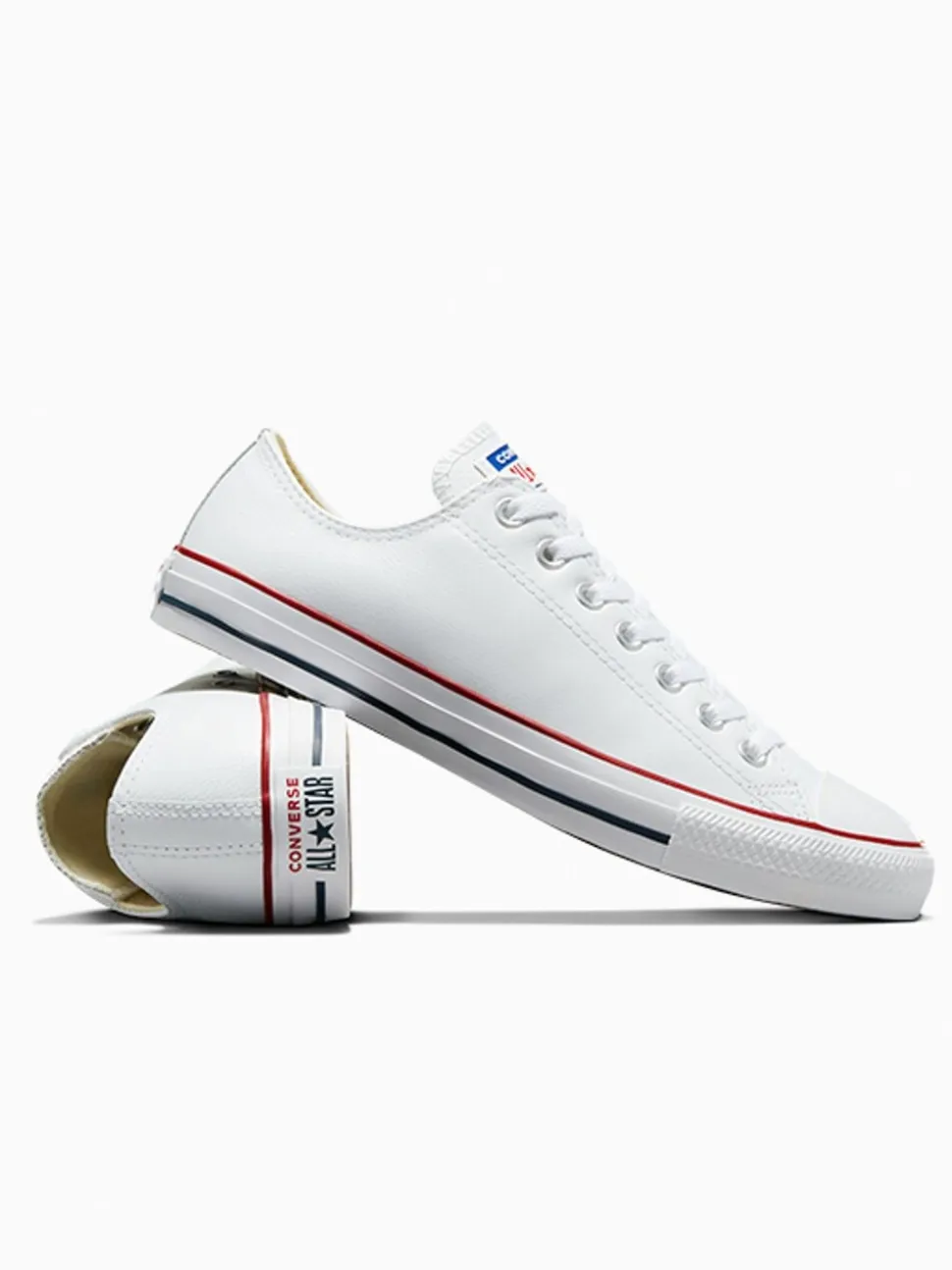 Converse White Leather Ox Trainers