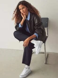 Converse White Platform Lift Chuck Ox Trainers