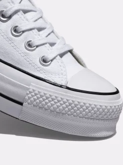 Converse White Platform Lift Chuck Ox Trainers