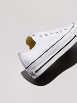 Converse White Platform Lift Chuck Ox Trainers