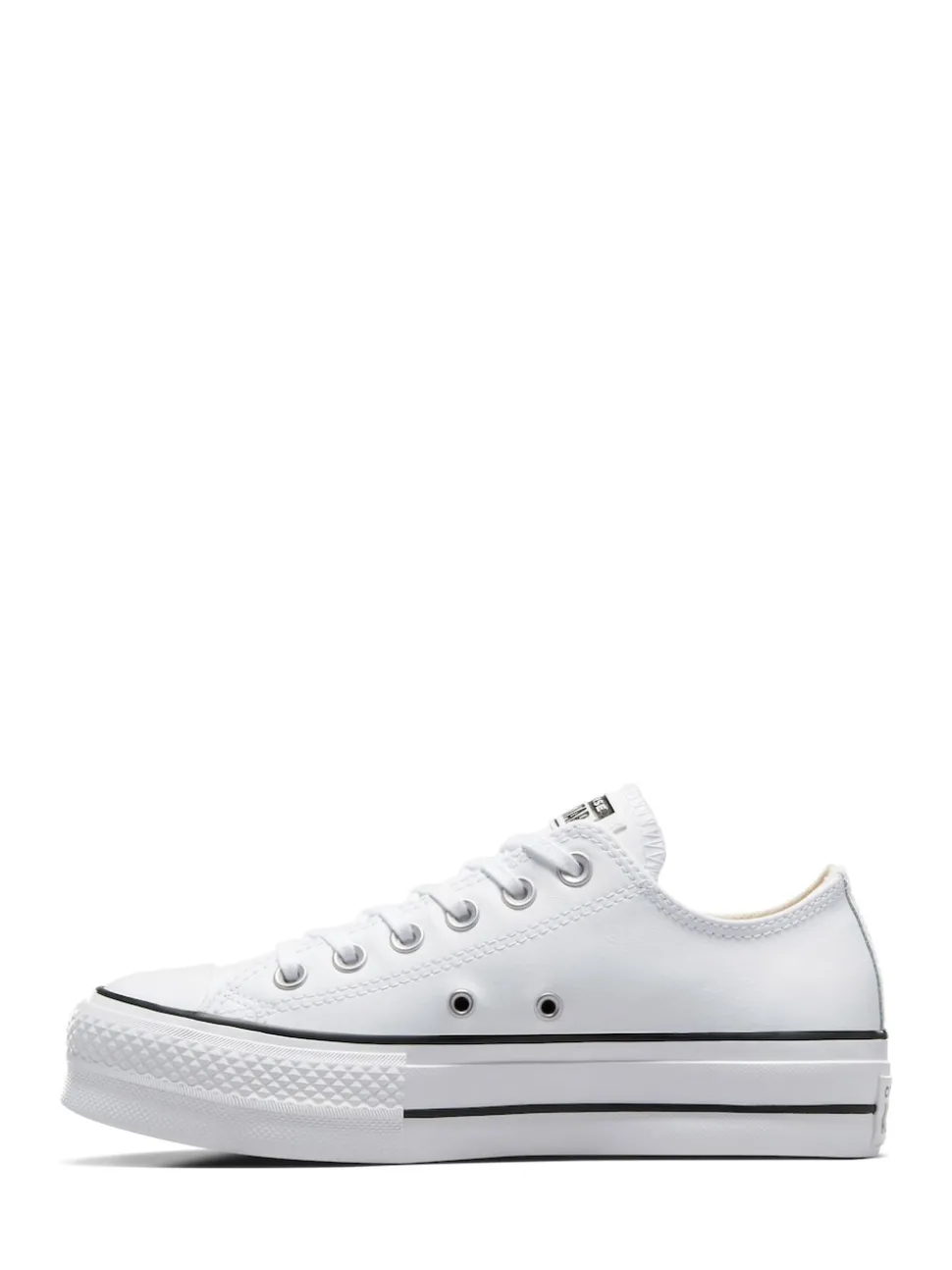Converse White Platform Lift Chuck Ox Leather Trainers