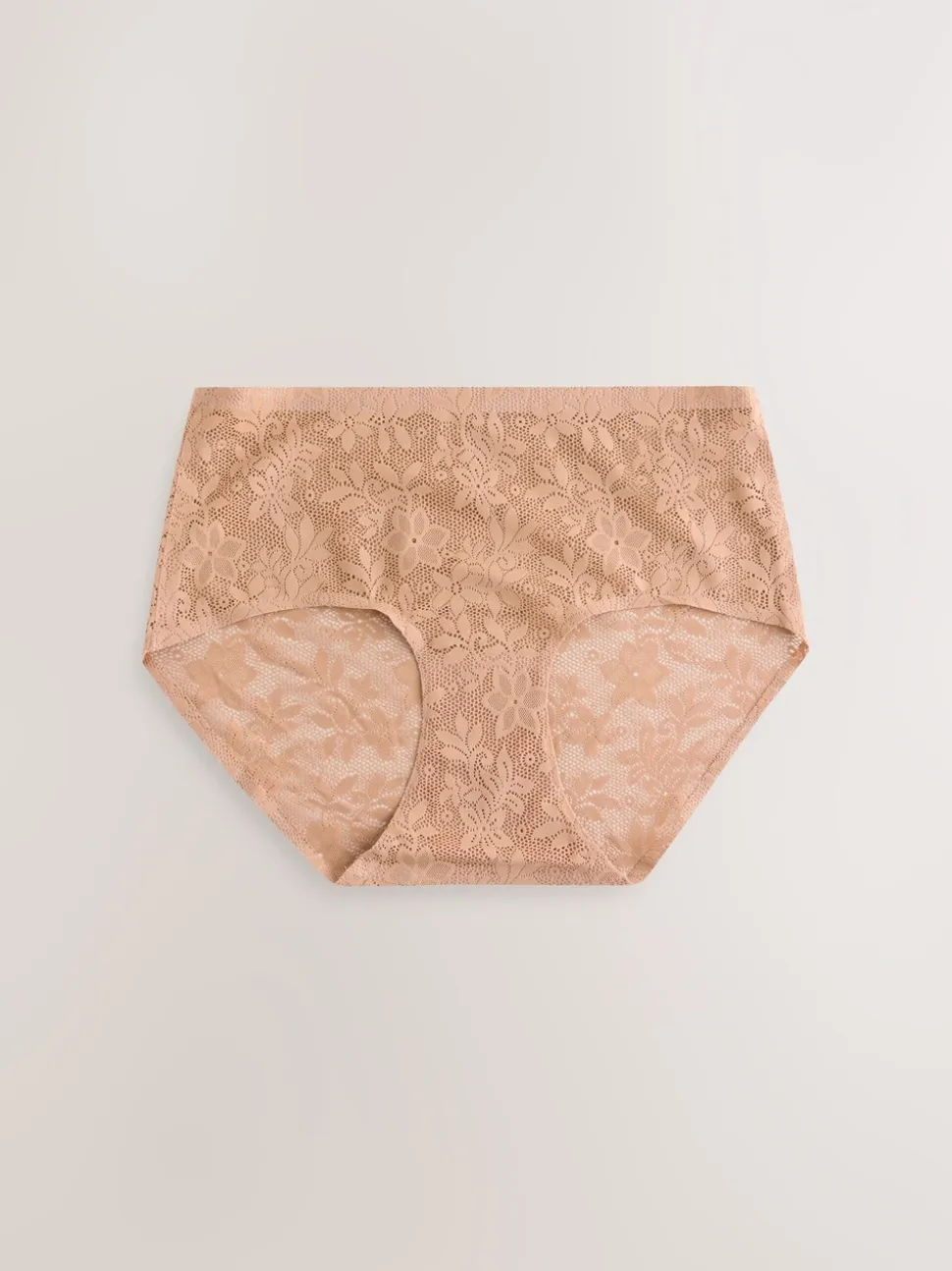 Coral Pink Midi All-Over Lace No VPL Knickers 3 Pack