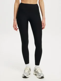 Cotton On Black Fleece Lined Full Length Tights