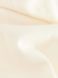 Cream 100% Cotton Summer Midi T-Shirt Dress