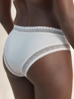 Cream Brazilian Ultimate Comfort Premium Lace & Micro Modal Knickers