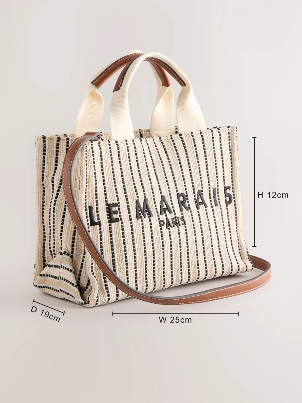 Cream Canvas Hand Held Bag