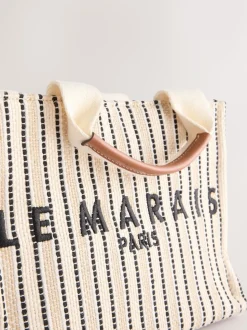 Cream Canvas Hand Held Bag