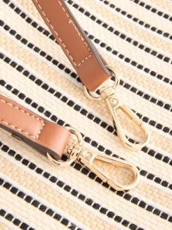 Cream Canvas Hand Held Bag