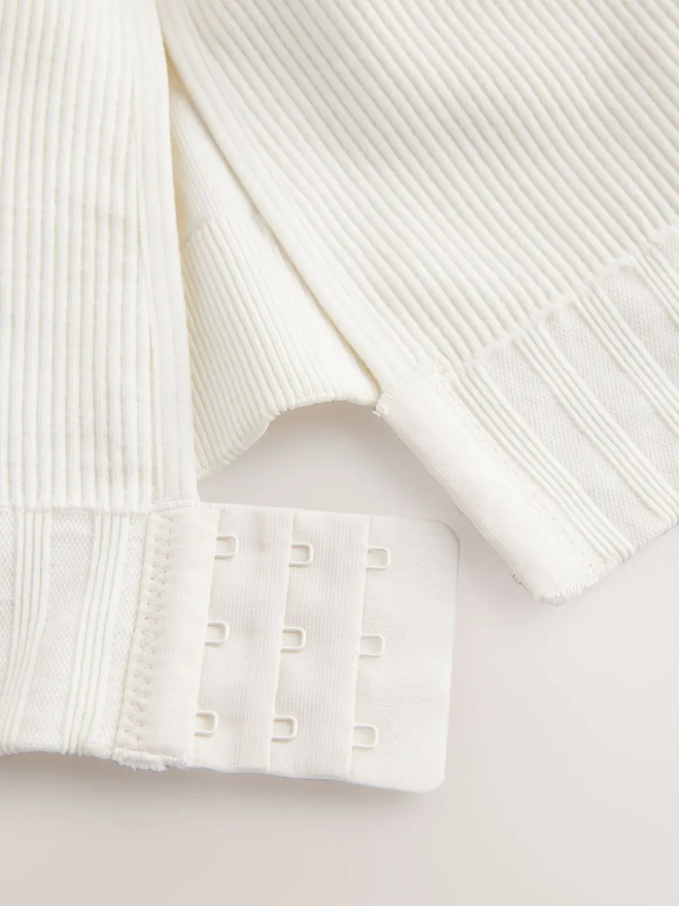 Cream DD+ Supportive Seamless Ribbed NonWired Ultimate Comfort Bra