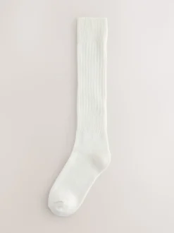 Cream Longline Slouchy Socks 1 Pack
