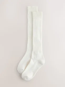 Cream Longline Slouchy Socks 1 Pack