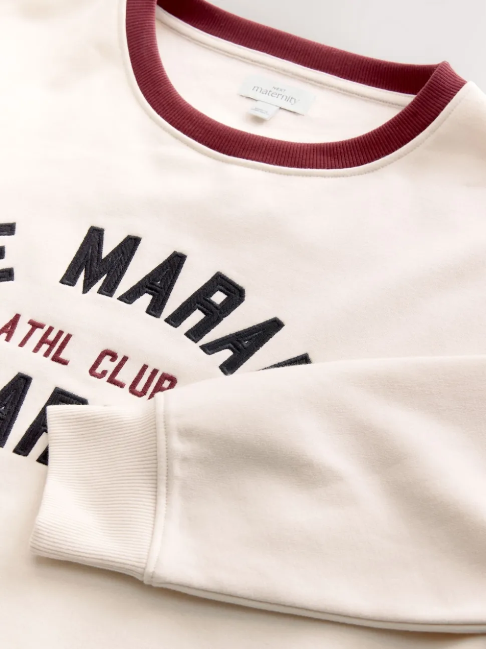 Cream Maternity Graphic Sweatshirt