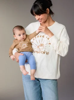 Cream Maternity Mini Me Sweatshirt Set