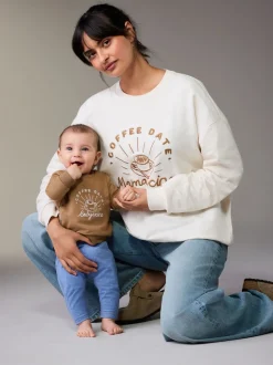 Cream Maternity Mini Me Sweatshirt Set