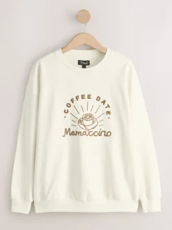 Cream Maternity Mini Me Sweatshirt Set