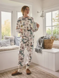 Cream Mermaid Long Sleeve Pyjamas