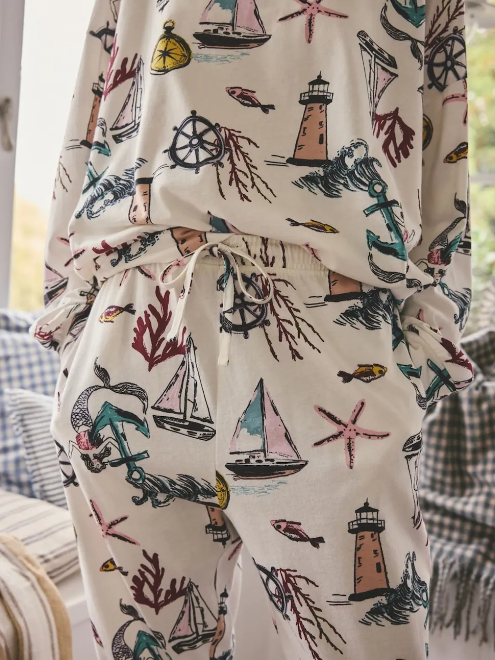 Cream Mermaid Long Sleeve Pyjamas