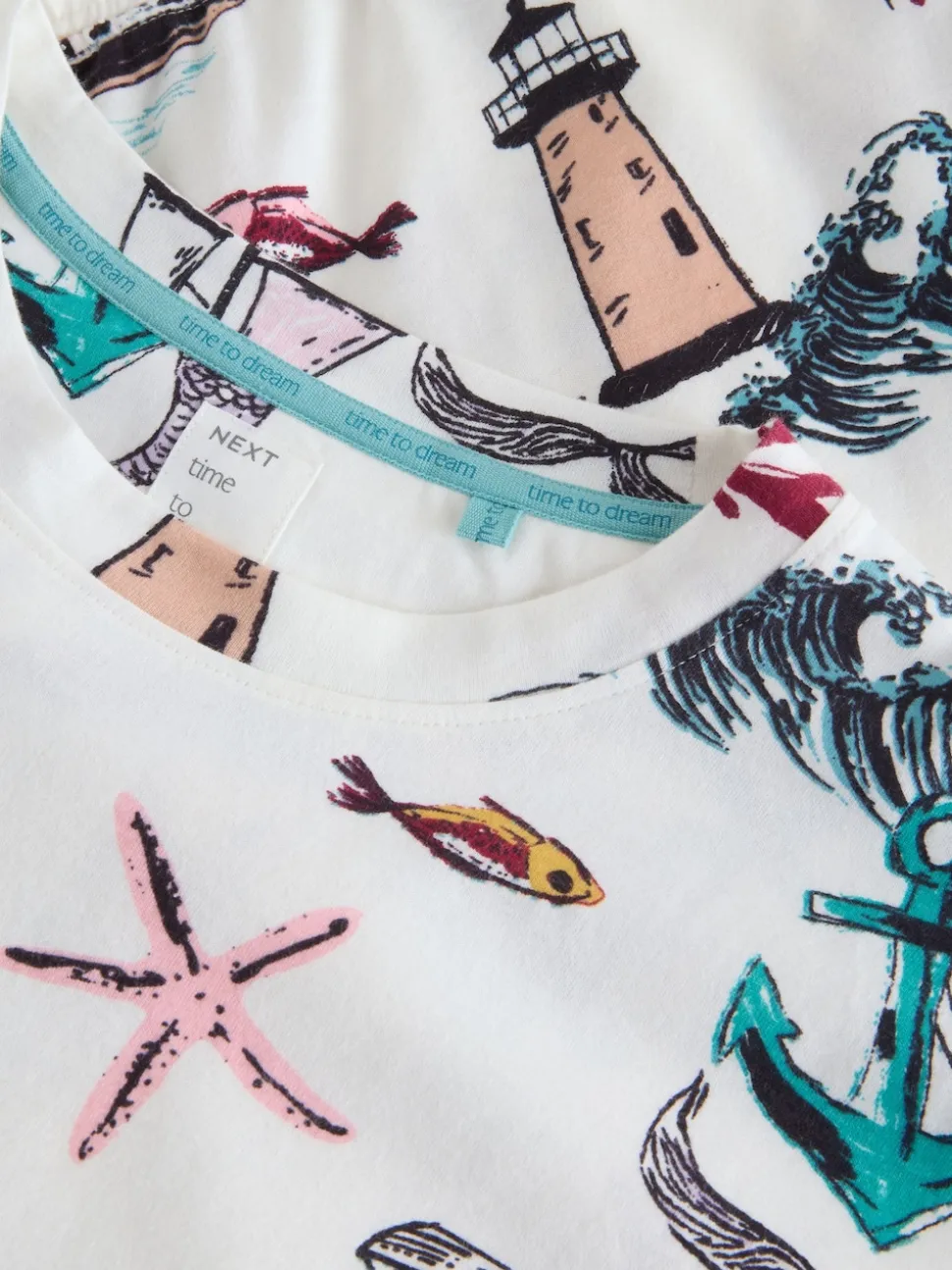 Cream Mermaid Long Sleeve Pyjamas