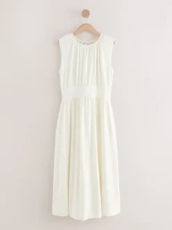 Cream Midi Dress
