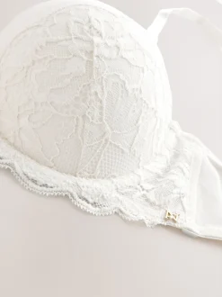 Cream Strapless Multiway Push Up A-D Wow Triple Boost Lace Multiway Bra