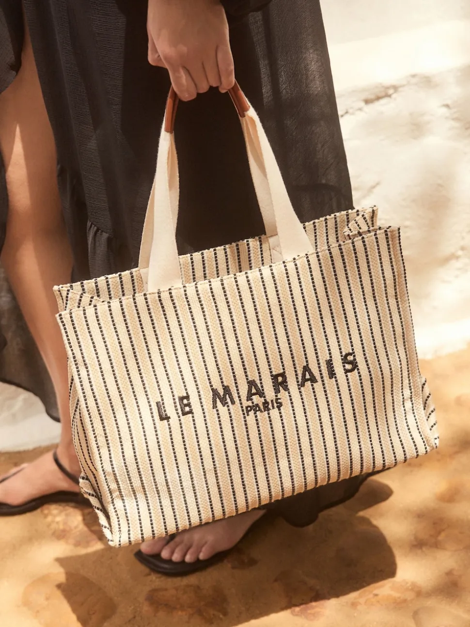Cream Structured Canvas Shoulder Bag