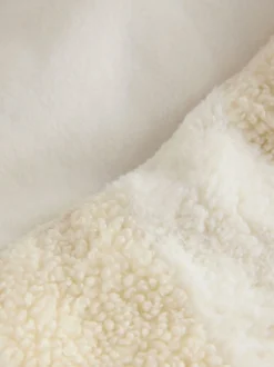 Cream Textured Stripe Dressing Gown