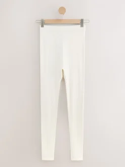 Cream Thermal Maximum Warmth Cosy Pointelle Leggings