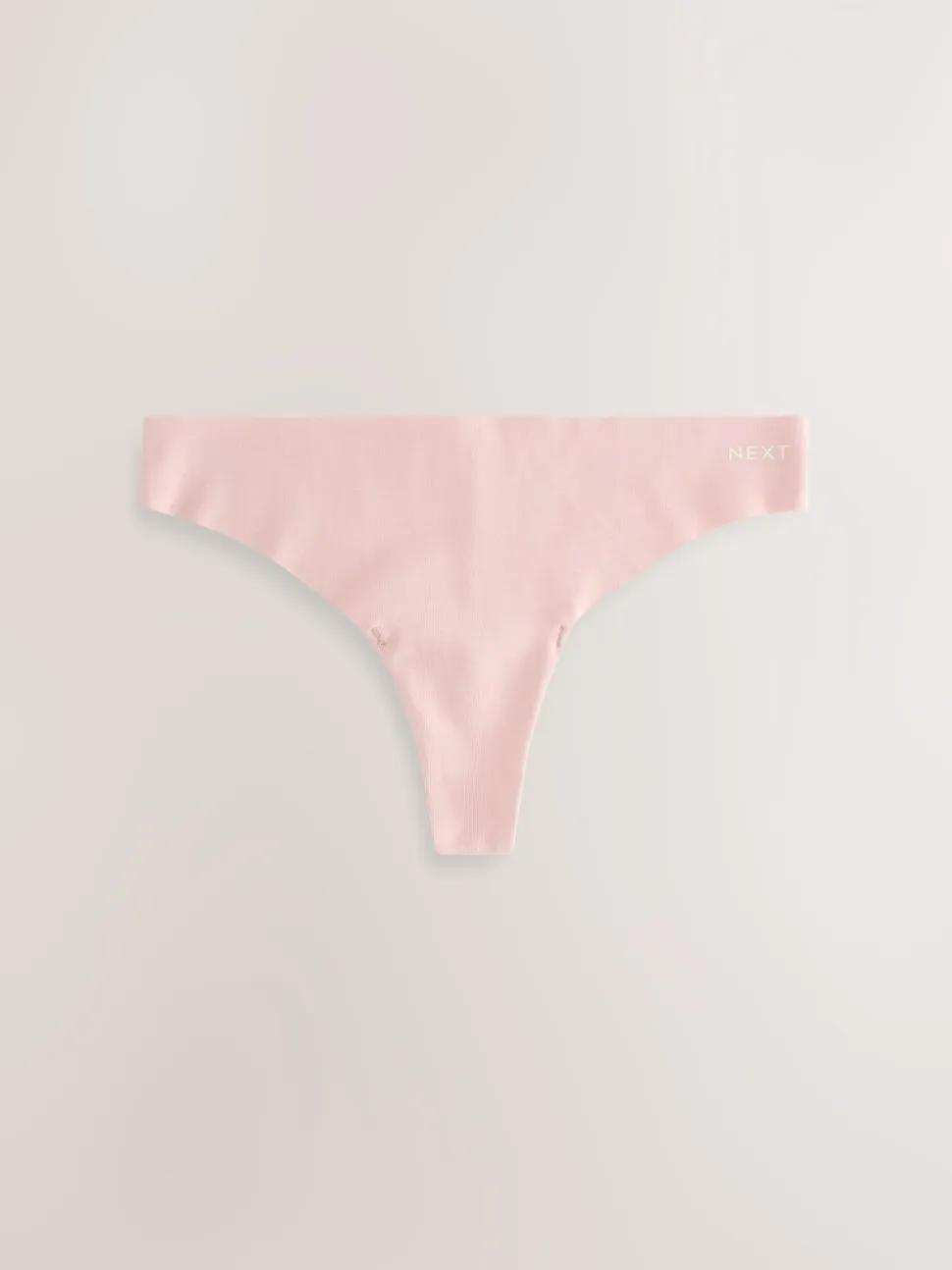 Cream/Pink/Black Thong Cotton Rich No VPL Knickers 3 Pack