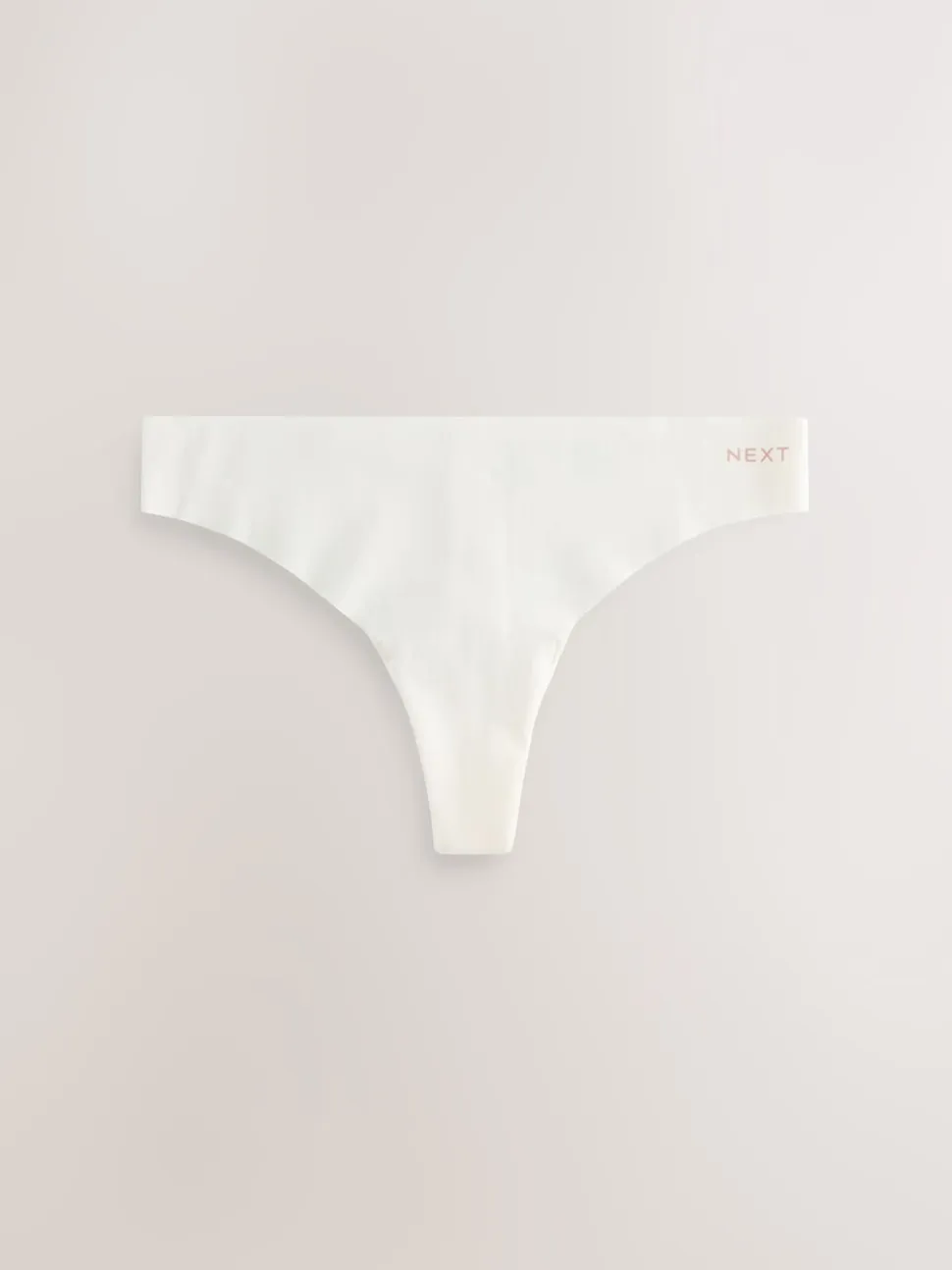Cream/Pink/Black Thong Cotton Rich No VPL Knickers 3 Pack